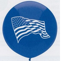 17" Outdoor Display USA Flag Stock Printed Balloon